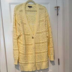 Chic Yellow Lace Cardigan by Love Ellie